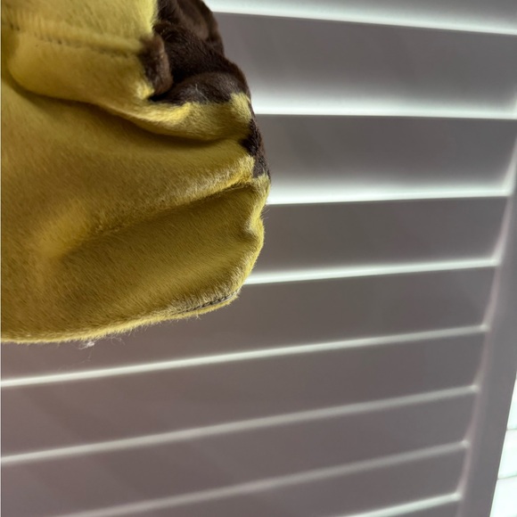 FENDI VINTAGE Pony Hair Mama Bag Brown/Yellow Women's Bag - Picture 10 of 13